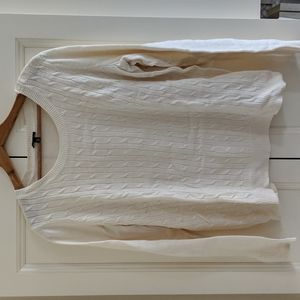 Lambswool blend Talbots cable knit sweater, size 1XP